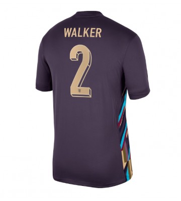 Inglaterra Kyle Walker #2 Segunda Equipación Eurocopa 2024 Manga Corta